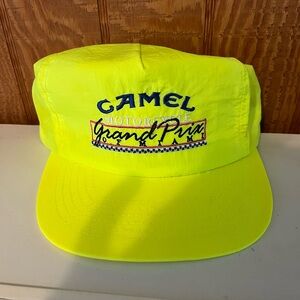 Vintage 90s Camel Grand Prix Neon Hat